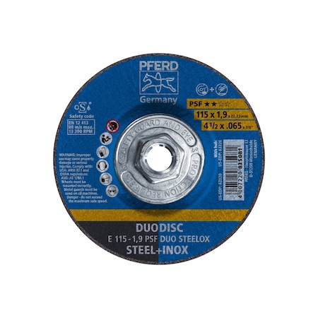 Pferd Duodisc Wheel, 4-1/2"x.065 63326